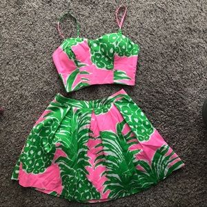 ❤️SALE Lilly Pulitzer pineapple parfait set size 0